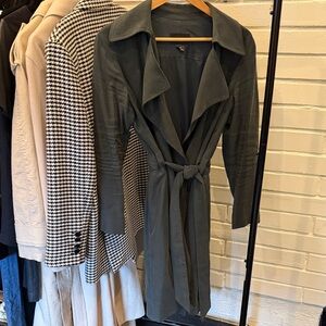 Club Monaco Olive Green Trench Coat